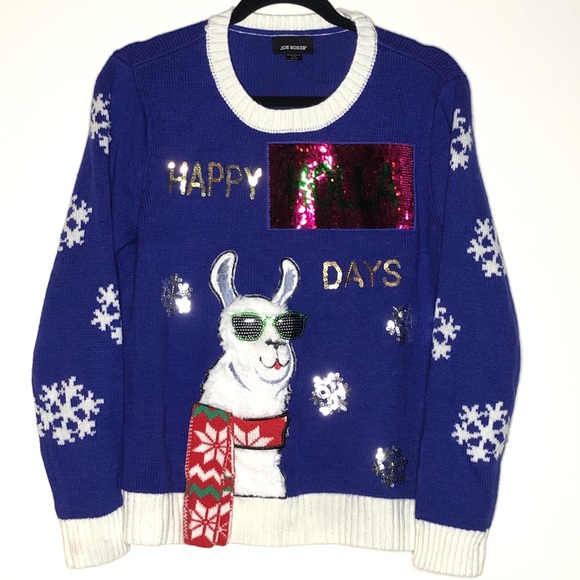 Joe Boxer Sweaters Joe Boxer Happy Hollallama Days Ugly Sweater